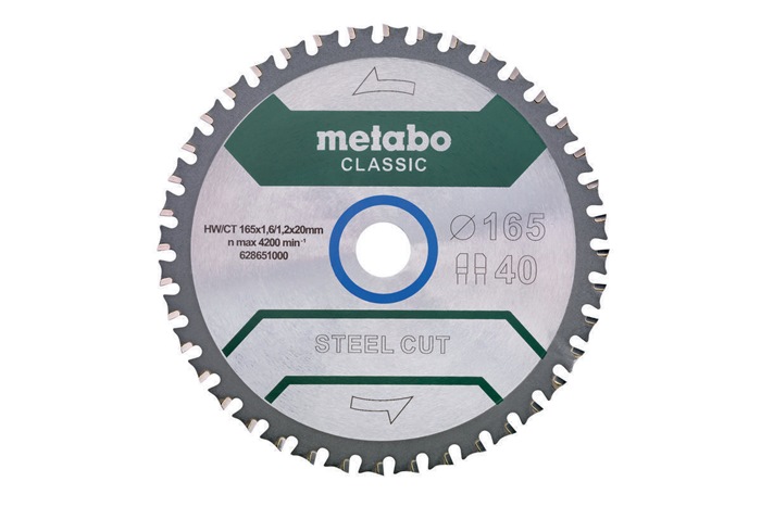 METABO Kreissägeblatt D165x1,6/1,2xBohrung20mm Zähnezahl 40