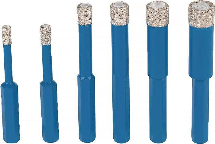 TYROLIT Fliesenbohr-Set 6-teilig Ø 5, 6, 8, 10, 12, 14 mm