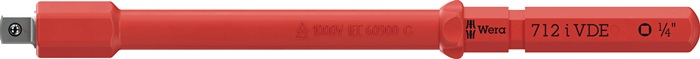WERA VDE Wechselklingen-Adapter für Steckschlüsseleinsätze, 1/4"x154 mm