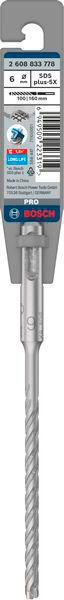 BOSCH Hammerbohrer PRO SDS plus-5X D.6,0mm Arbeits-L.100mm L.160mm SDS plus