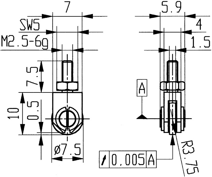 KÄFER Messeinsatz Ø 1,5 mm Rolle