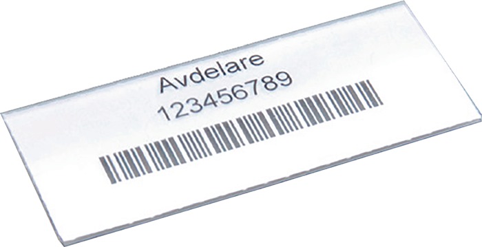 Etikett transparent für Regalkasten