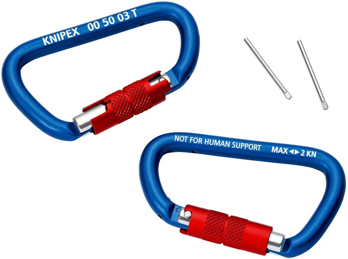 KNIPEX Materialkarabiner Länge 81 mm