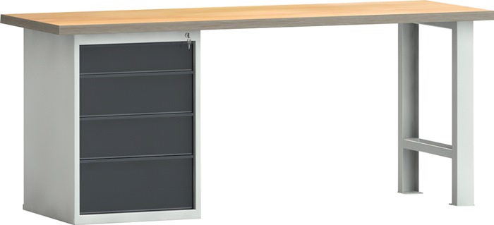 KLW-LUTZ BETRIEBSEINRICHTUNGEN Werkbank B2000xT700xH840mm Buche Multiplex