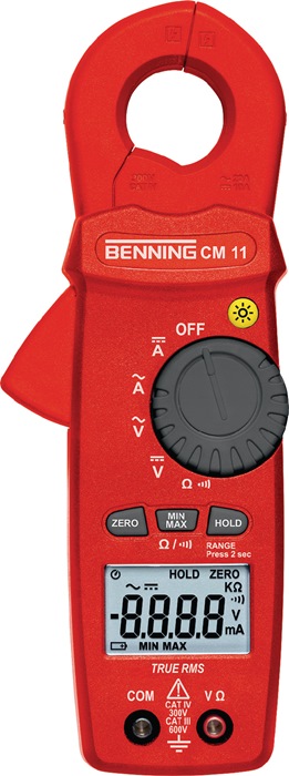 BENNING Stromzangenmultimeter 0,1 mA-20 A AC, 0,1 mA-10 A DC