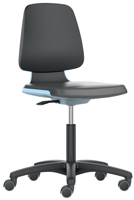 BIMOS Arbeitsdrehstuhl Labsit Rl.Sitzschale blau Integralschaum schwarz