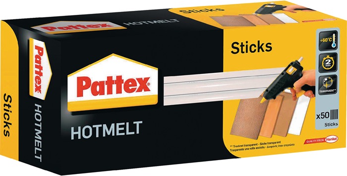 PATTEX Heißklebepatronen Hot Sticks L.200mm Klebepatronen-D.11,3mm 1000g 50 St.PATTEX