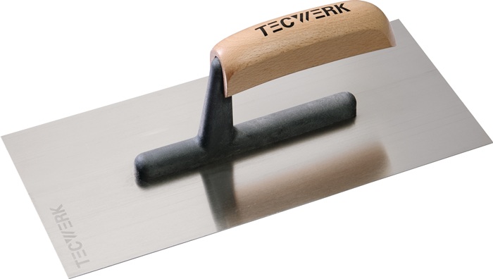 TECWERK Glättekelle L.280mm B.130mm gehärtet,m.H-Heft STA S.0,7mm TECWERK