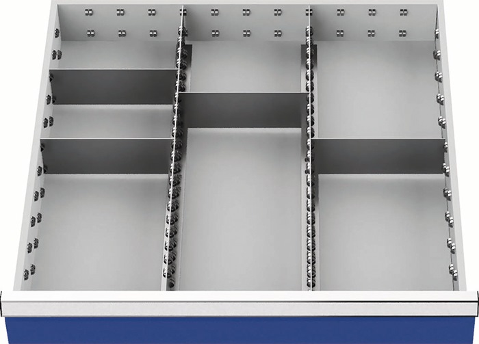 Schubladenunterteilungsmaterial Fronthöhe 100 - 125 mm