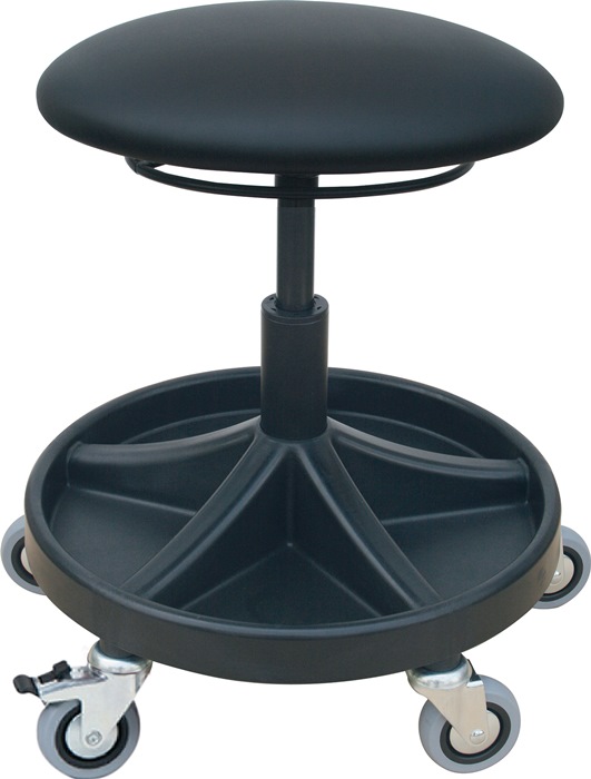 LOTZ Drehhocker m.Rl.Kunstlederpolster schwarz Sitz-H.490-620mm LOTZ