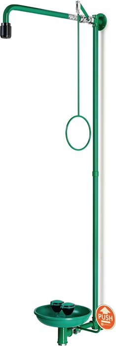 B-SAFETY Notdusche mit zwei Brauseköpfen