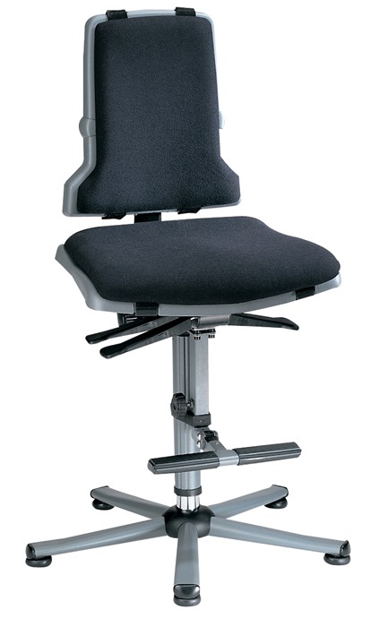 BIMOS Arbeitsdrehstuhl Bodengleiter + Aufstiegshilfe