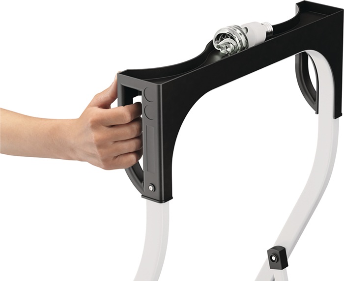 HAILO Klapptritt K75 Stufen 2 Plattform-H.470mm STA m.Anti-Rutsch-Matten weiß HAILO