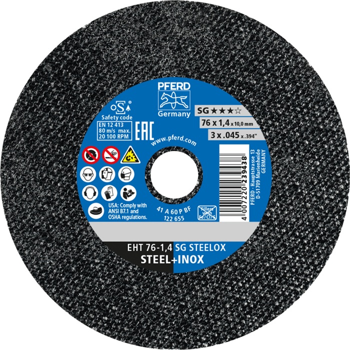 PFERD TOOLS Trennscheibe Ø 76 mm Scheibenstärke 1,4 mm EHT / 41 / - Vorteilspack