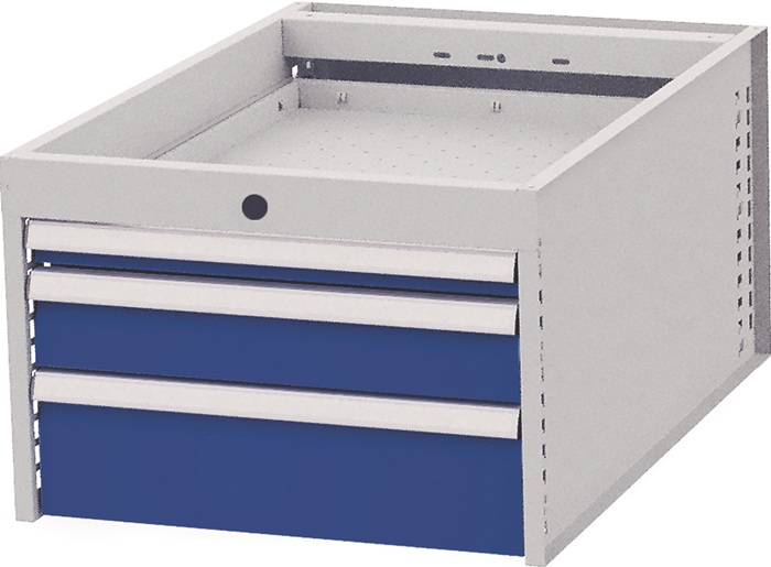 BEDRUNKA+HIRTH Schubladenschrank H358xB541xT736mm 3Schubl.