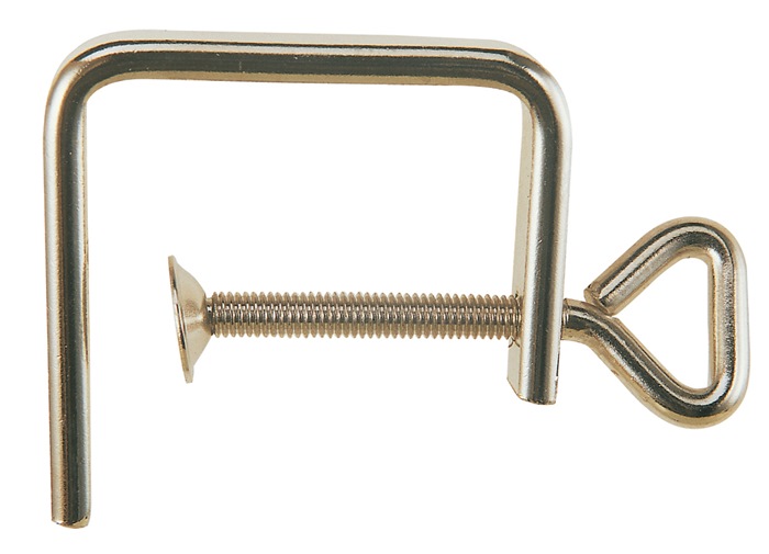 Laubsägezwinge Spannweite 50 mm Stärke 4 mm vernickelt