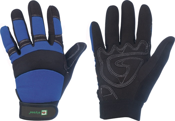 ELYSEE Kunstlederhandschuhe Master Gr.9 schwarz/blau Kunstleder