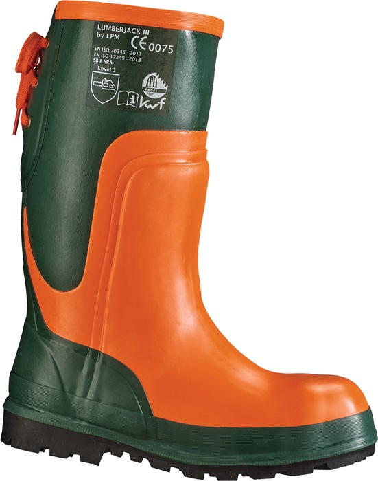 FELDTMANN Forstsicherheitsstiefel Größe 40 W. extra breit grün/orange