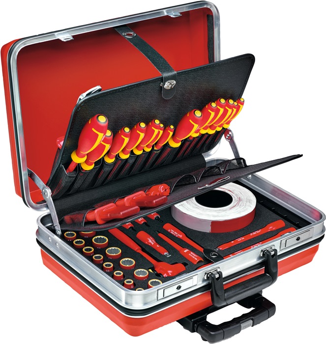 STAHLWILLE Werkzeugsatz 13300 VDE DIN EN 60900 48tlG.Koffer G.11,4kg Stahlwille
