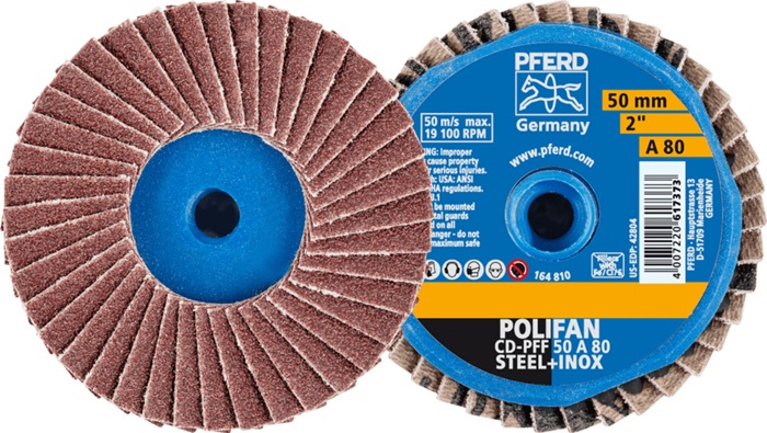 PFERD TOOLS Fächerschleifscheibe Ø 50 mm Körnung 80 - Vorteilspack