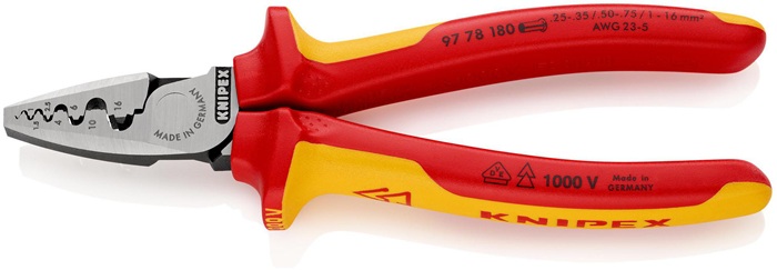 KNIPEX Aderendhülsenzange Gesamtlänge 180 mm