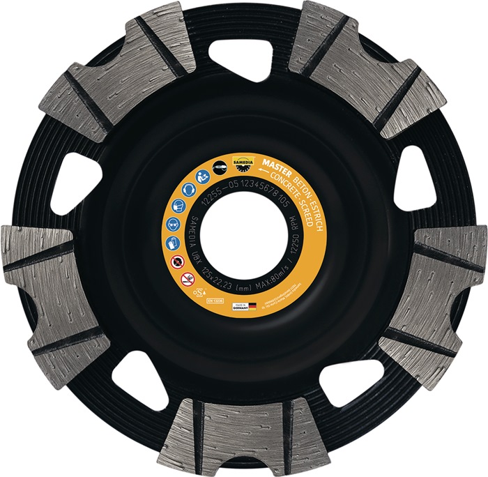 SAMEDIA Diamantschleiftopf UBX 115mm Beton,Estrich 22,23mm SAMEDIA