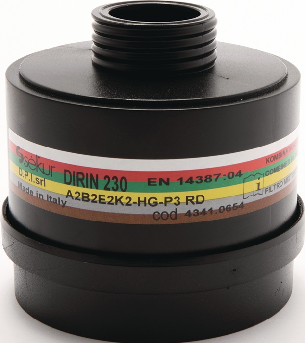 EKASTU Mehrbereichskombifilter EN 14387 A2 B2 E2 K2 Hg-P3