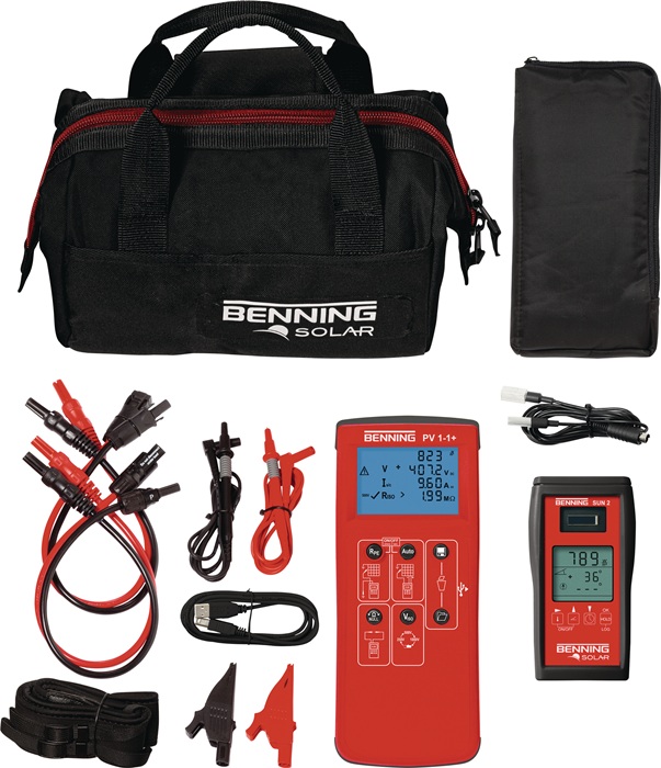 BENNING Gerätetester-Set PV 1-1+ Set: SUN 2, USB-Soft, Funk