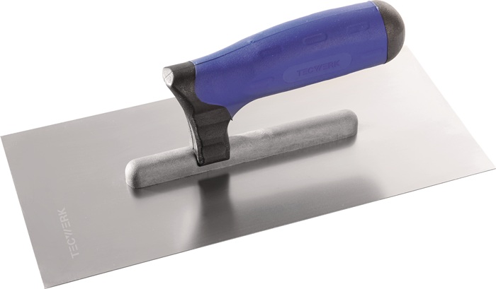TECWERK Glättekelle L.280mm B.130mm rostfr.m.Ku.-Griff VA S.0,7mm TECWERK