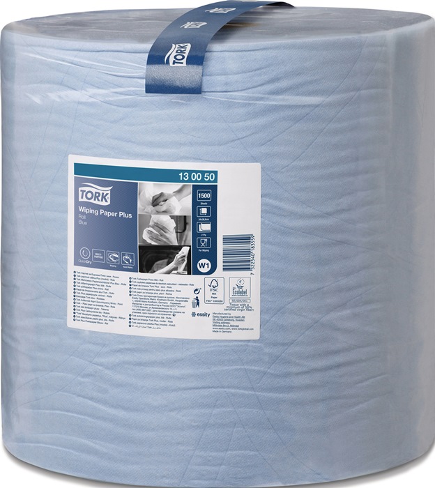 TORK Putztuch TORK 130050 L.ca.510 mxB.ca.369mm blau 2-lagig,Hybrid Rl.TORK