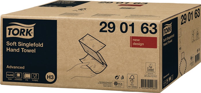 TORK Handtuch 2-lagig, Dekorprägung weiß