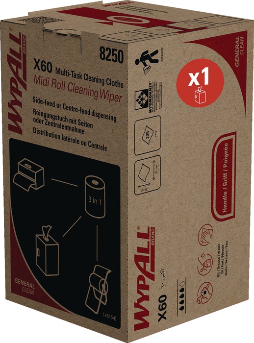 WYPALL Wischtuch WypAll® X60 8250 blau 235 Tü.1-lagig WYPALL