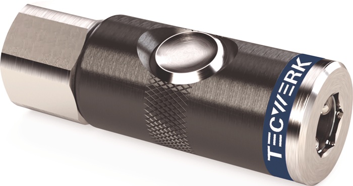 TECWERK Druckknopf-Sicherheitskupplung DN 7,4, Innengewinde Aluminium NBR