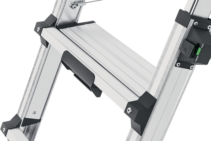 HAILO Stufenstehleiter DTL100 2x4-2x6 Stufen Alu.Gesamt-H.981-1430mm teleskopier.HAILO
