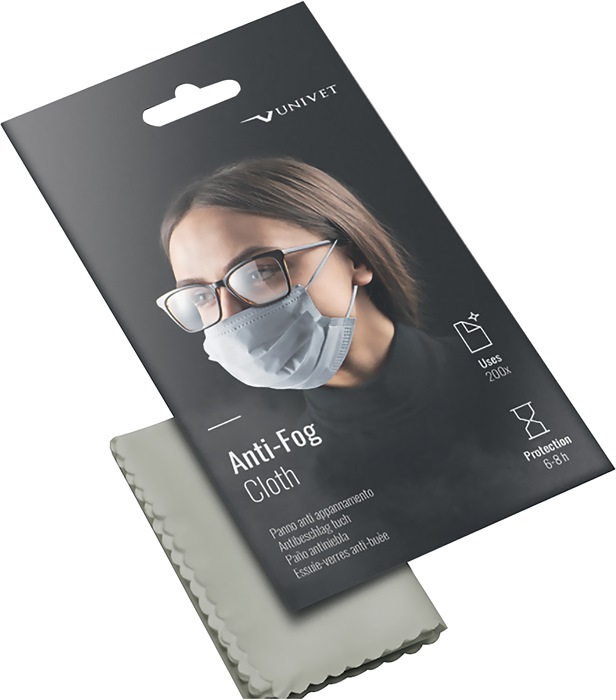 UNIVET Mikrofaser-Antibeschlagtuch grau - Vorteilspack
