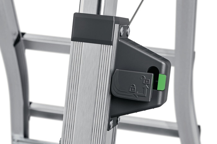 HAILO Stufenstehleiter DTL100 2x4-2x6 Stufen Alu.Gesamt-H.981-1430mm teleskopier.HAILO