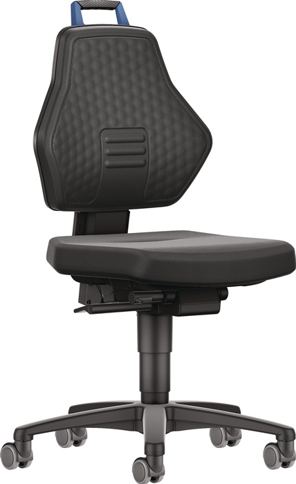 TECWERK Arbeitsdrehstuhl Rl.Supertec schwarz Grifffarbe blau 450-600mm TECWERK