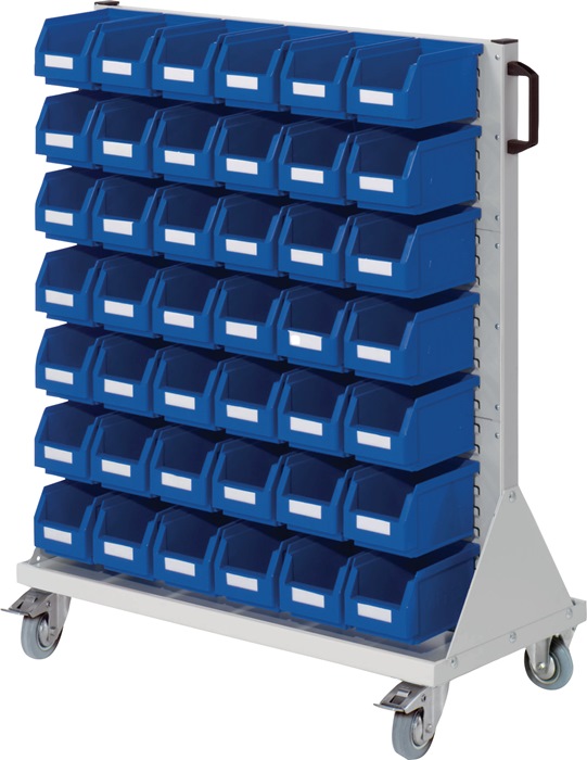 RASTERPLAN Rollwagen RasterMobil H1230xB1000xT500mm lichtgrau KastenxGr.42xGr.6 RASTERPLAN