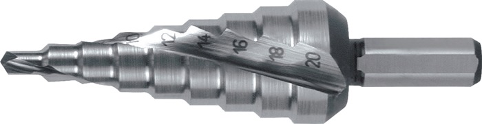 RUKO Stufenbohrer Bohrber.4-20mm HSS Spiralnut Z.2 Stufen 9 RUKO