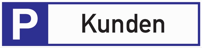 Parkplatzbeschilderung Parkplatz für Kunden