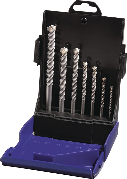 TECWERK Hartmetallschlagbohrersatz 7tlg.4/75,5/85,8/120,10/120,12/150,2x6/100mmKu.-K. TW