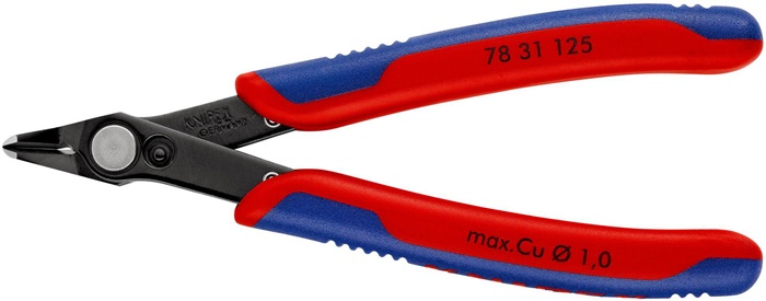 KNIPEX Elektronik-Seitenschneider Super-Knips® L.125mm Form 3 Facette nein brün.KNIPEX