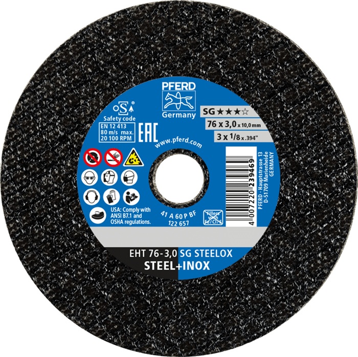 PFERD TOOLS Trennscheibe Ø 76 mm Scheibenstärke 3 mm gerade - Vorteilspack