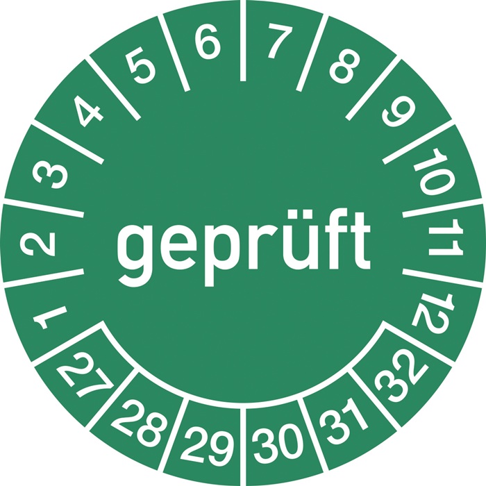 Mehrjahresprüfplakette Ø 15 mm