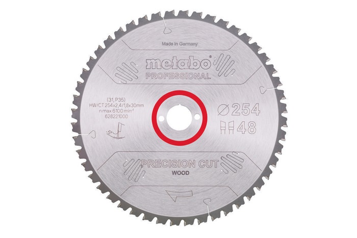 METABO Kreissägeblatt D254xSchnitt-B.2,4xBohrung30mm 48Zähne
