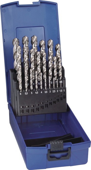 TECWERK Spiralbohrersatz DIN 338 Typ W D.1-13x0,5mm HSS 25tlg.Ku.-Kass.TECWERK