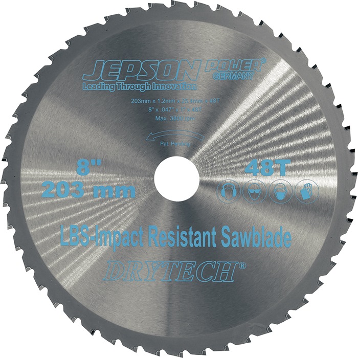 JEPSON Metallkreissägeblatt Sägeblatt-Ø 203 mm Breite 1,2 mm