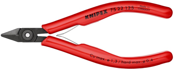 KNIPEX Elektronik-Seitenschneider Länge 125 mm Form 2