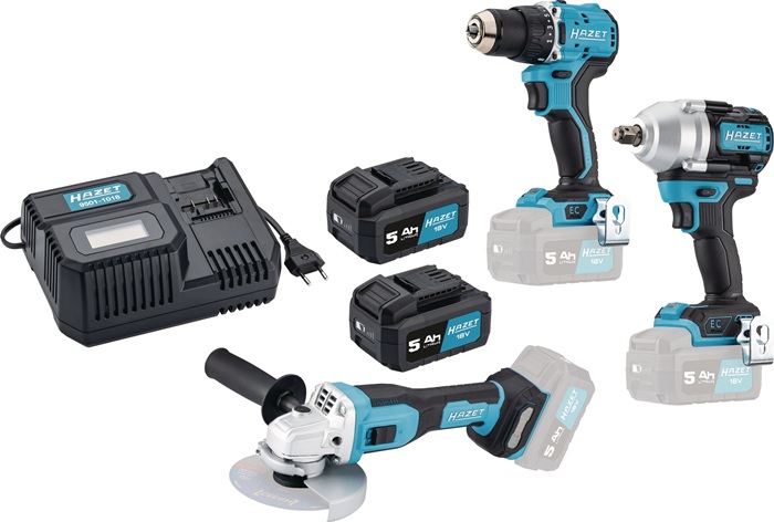HAZET Akku-Bohrschrauber 18 V 5 Ah