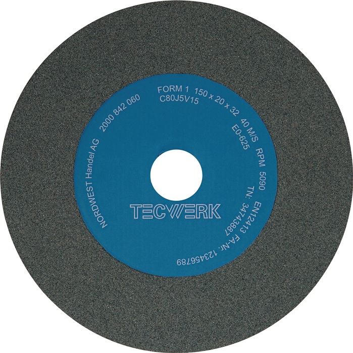 TECWERK Schleifbockscheibe Ø150xB20x32mm 80